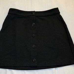 Michael Kors Black Mini Skirt with Buttons